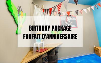 *PIRATE* BIRTHDAY PACKAGE - FORFAIT D'ANNIVERSAIRE